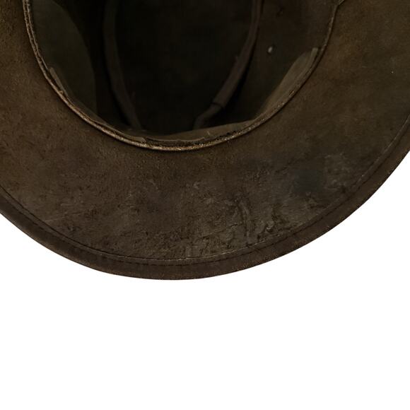 Scala Classico Genuine Leather Hat Dorfman Pacific Four Seasons Sz Medium Brown - Picture 9 of 10